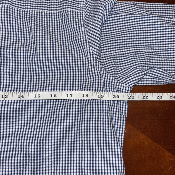GUIDEBOAT Co Canoe Shirting Women Size M Seersucker Gingham Velcro Button Down - Picture 9 of 11